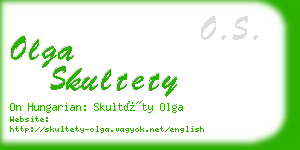 olga skultety business card